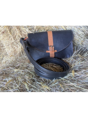 black and tan clutch crossbody bag